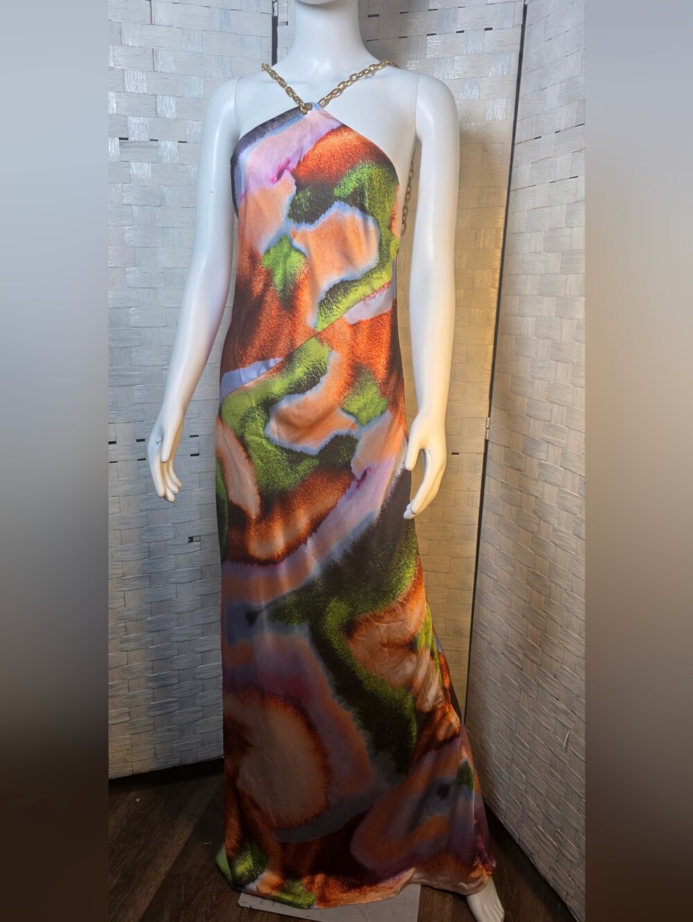 12th Tribe Chain Halter Maxi Dress - Picture 9 of 10